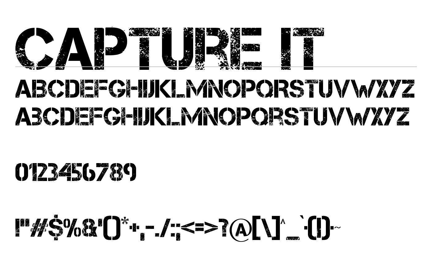Capture it Font preview