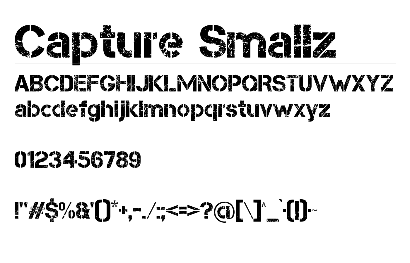 Capture Smallz Font preview