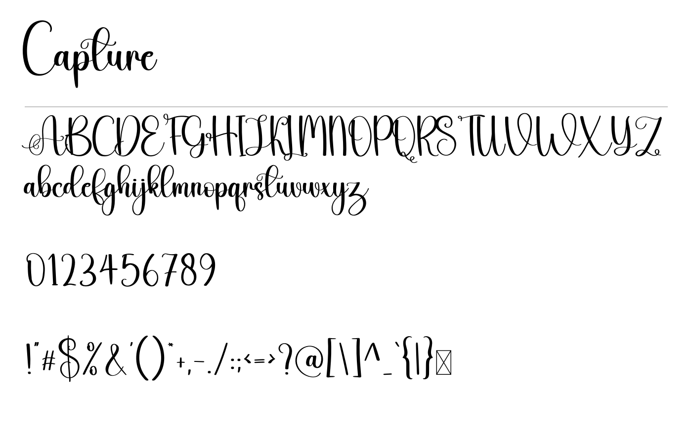 Capture Font preview