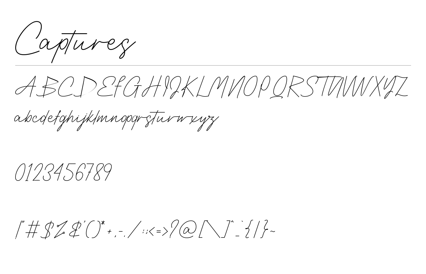 Captures Font preview