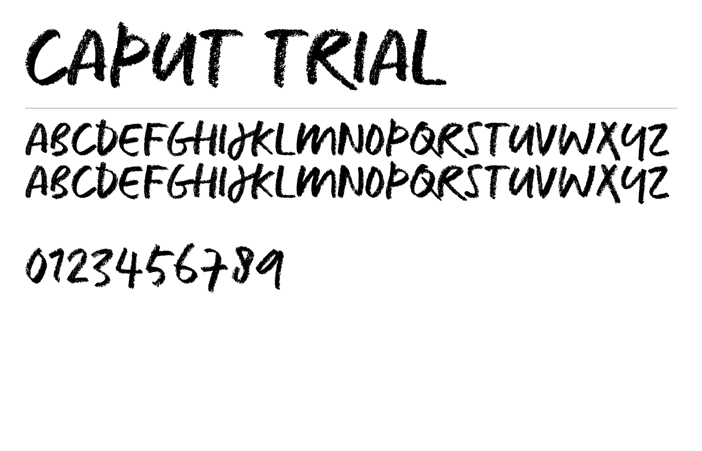 CAPUT_TRIAL Font preview