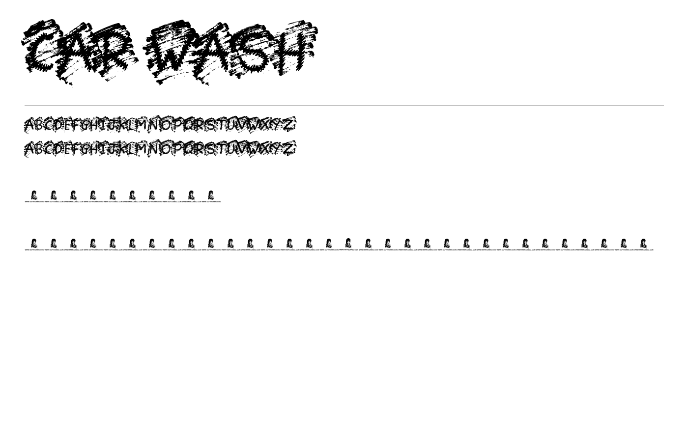 Car Wash Font preview