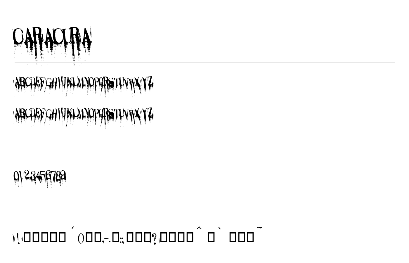 Caracura Font preview