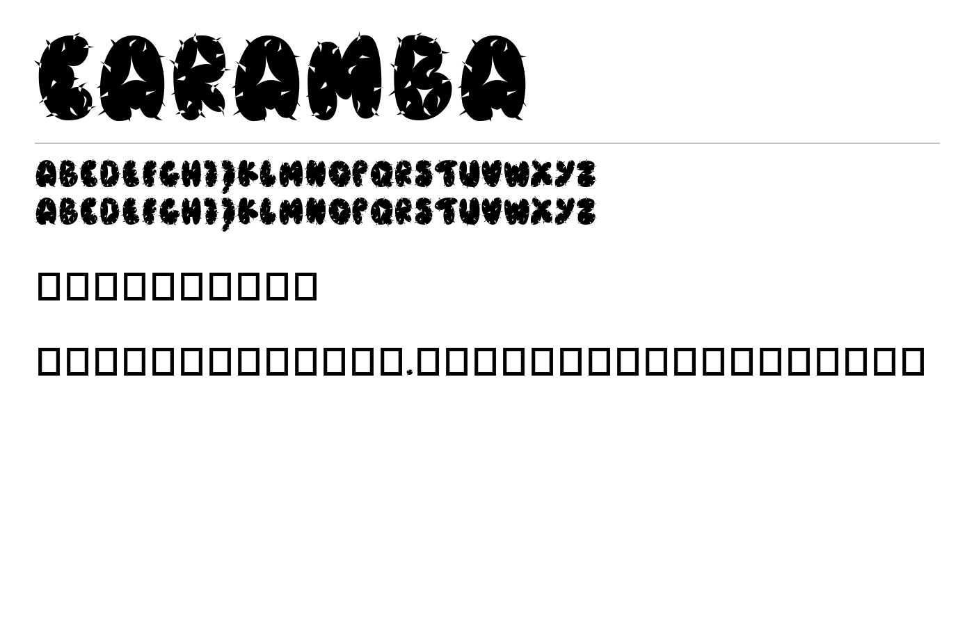 Caramba Font preview