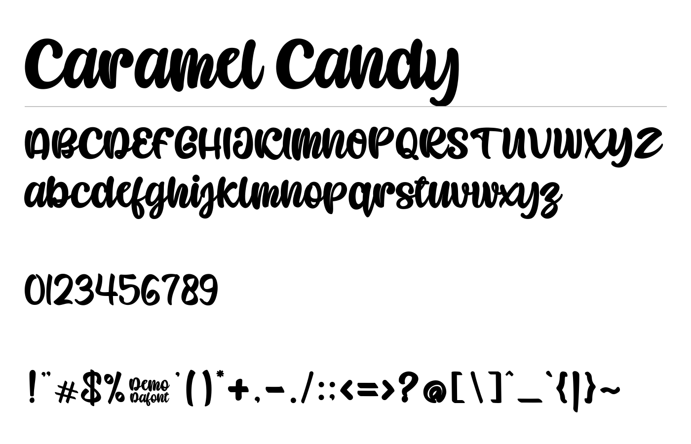 Caramel Candy Font preview