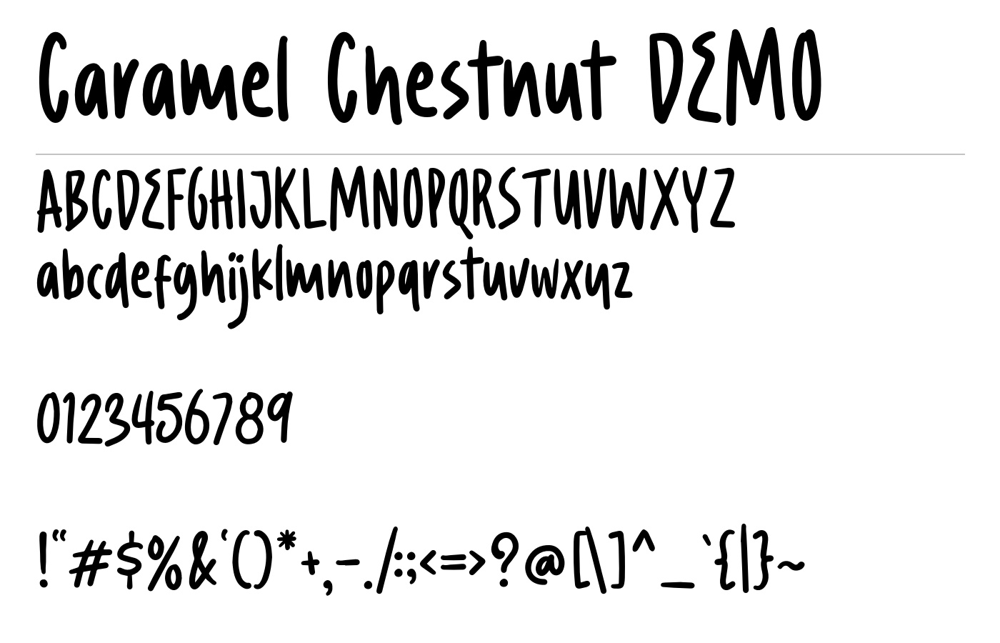 Caramel Chestnut DEMO Font preview