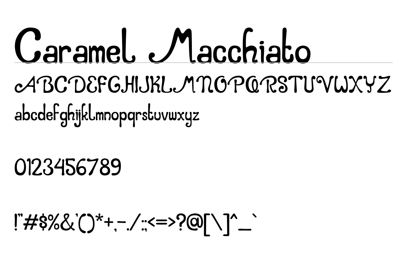 Caramel Macchiato Font preview