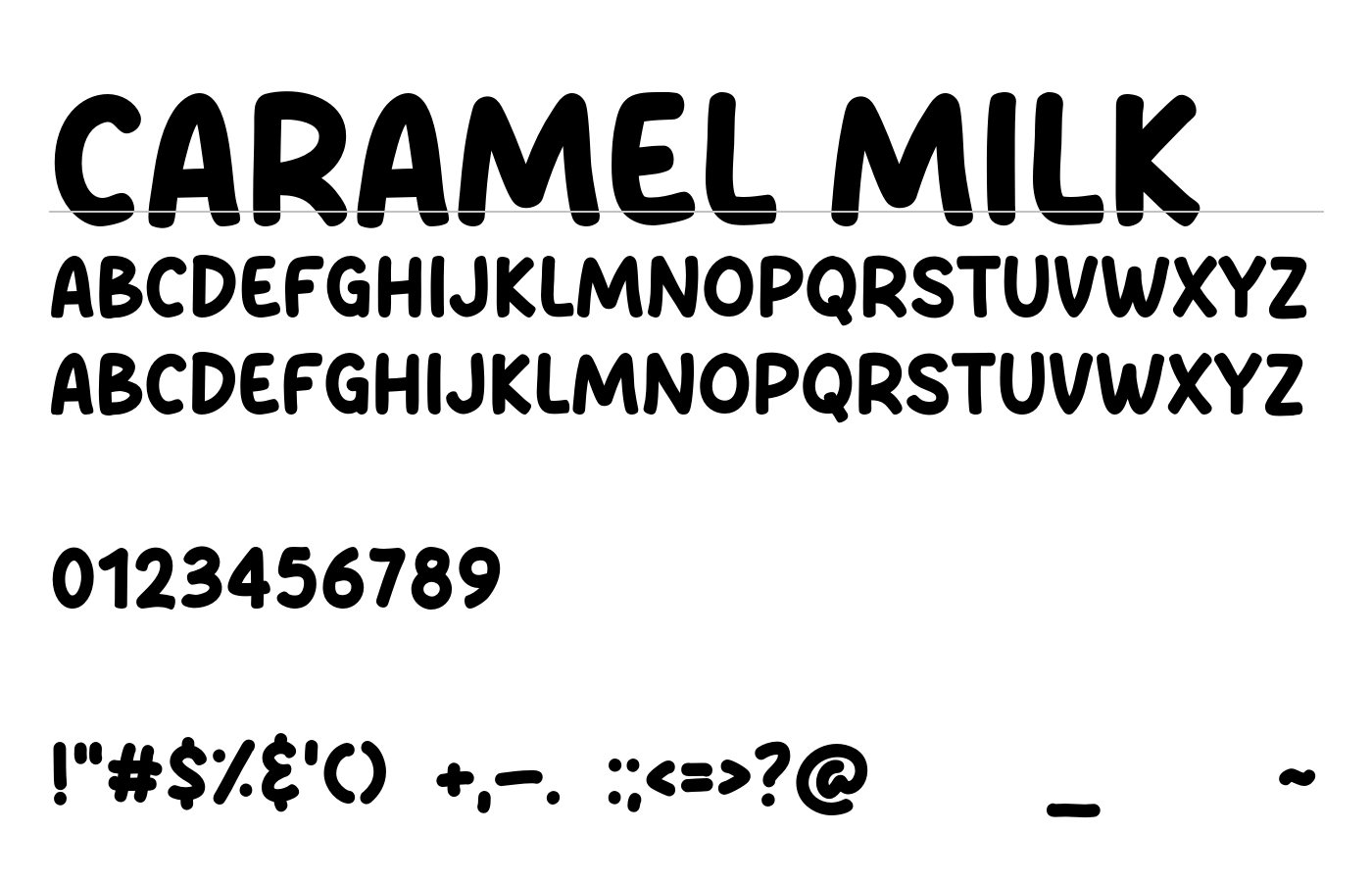 Caramel Milk Font preview