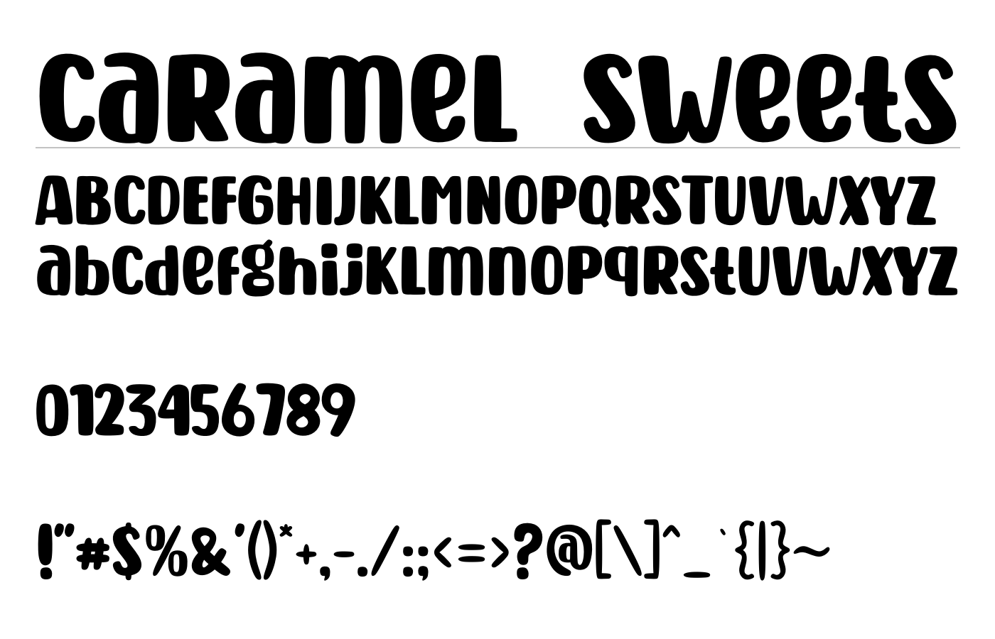 Caramel Sweets Font preview