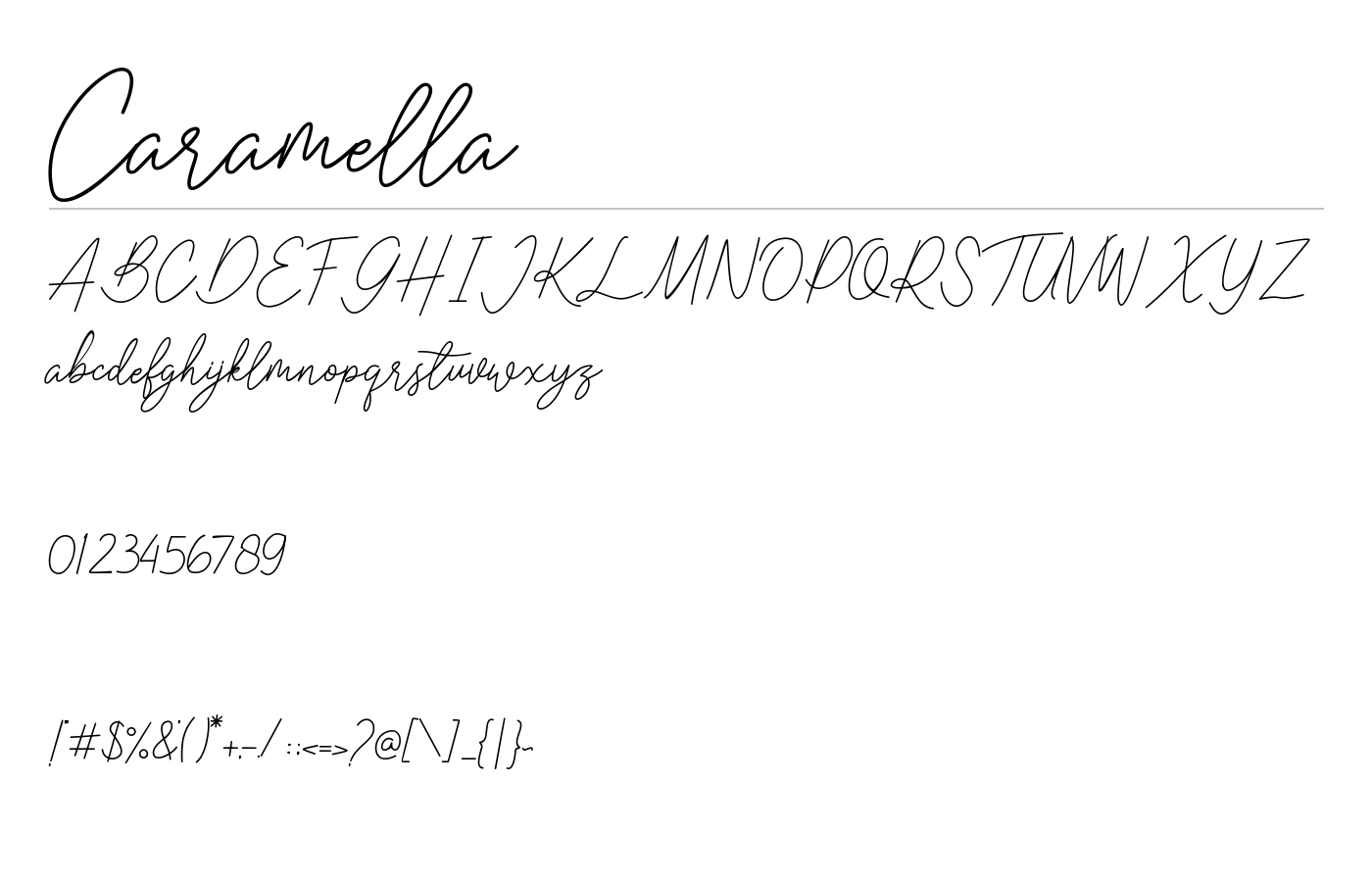 Caramella Font preview