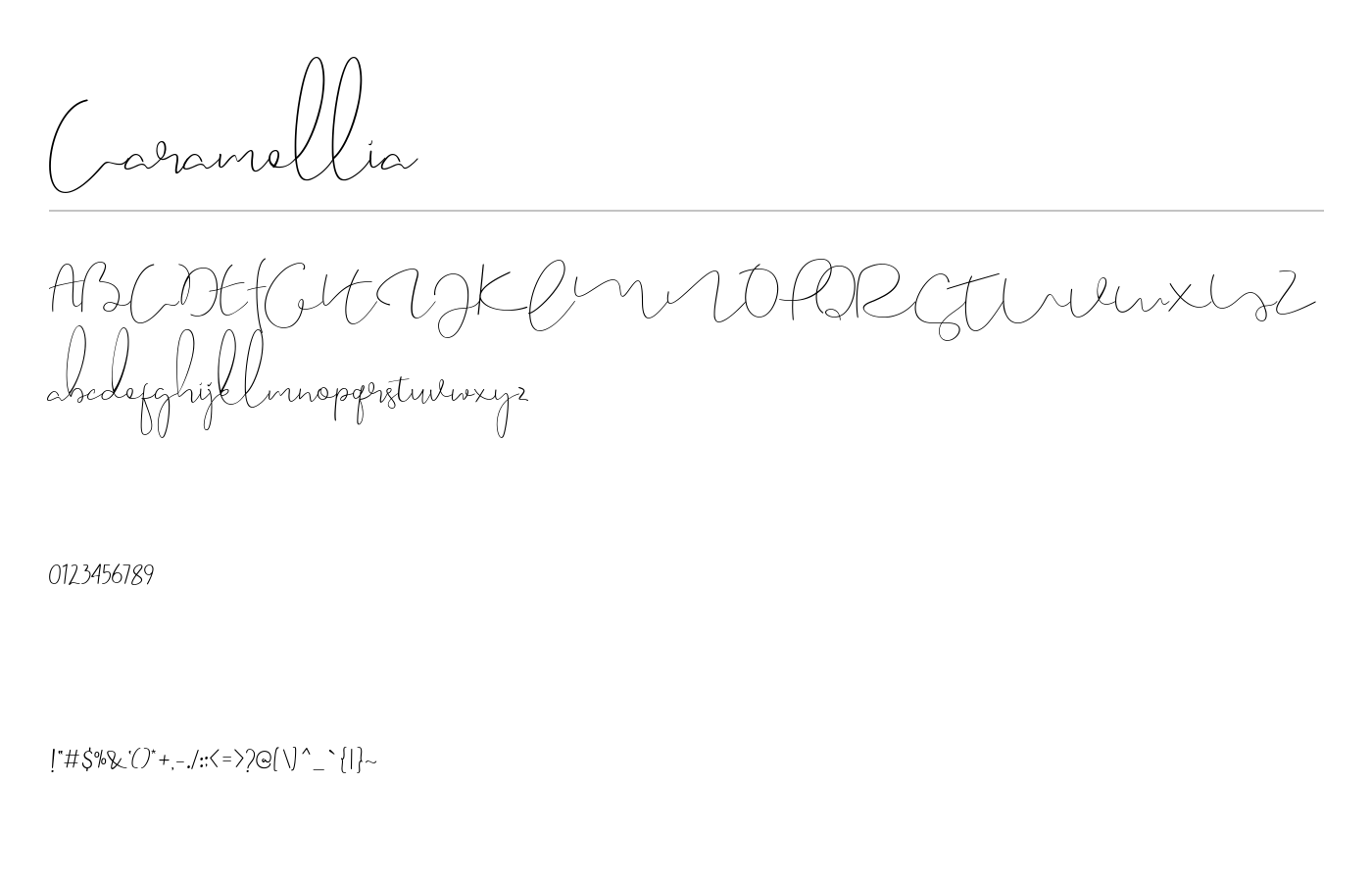 Caramellia Font preview