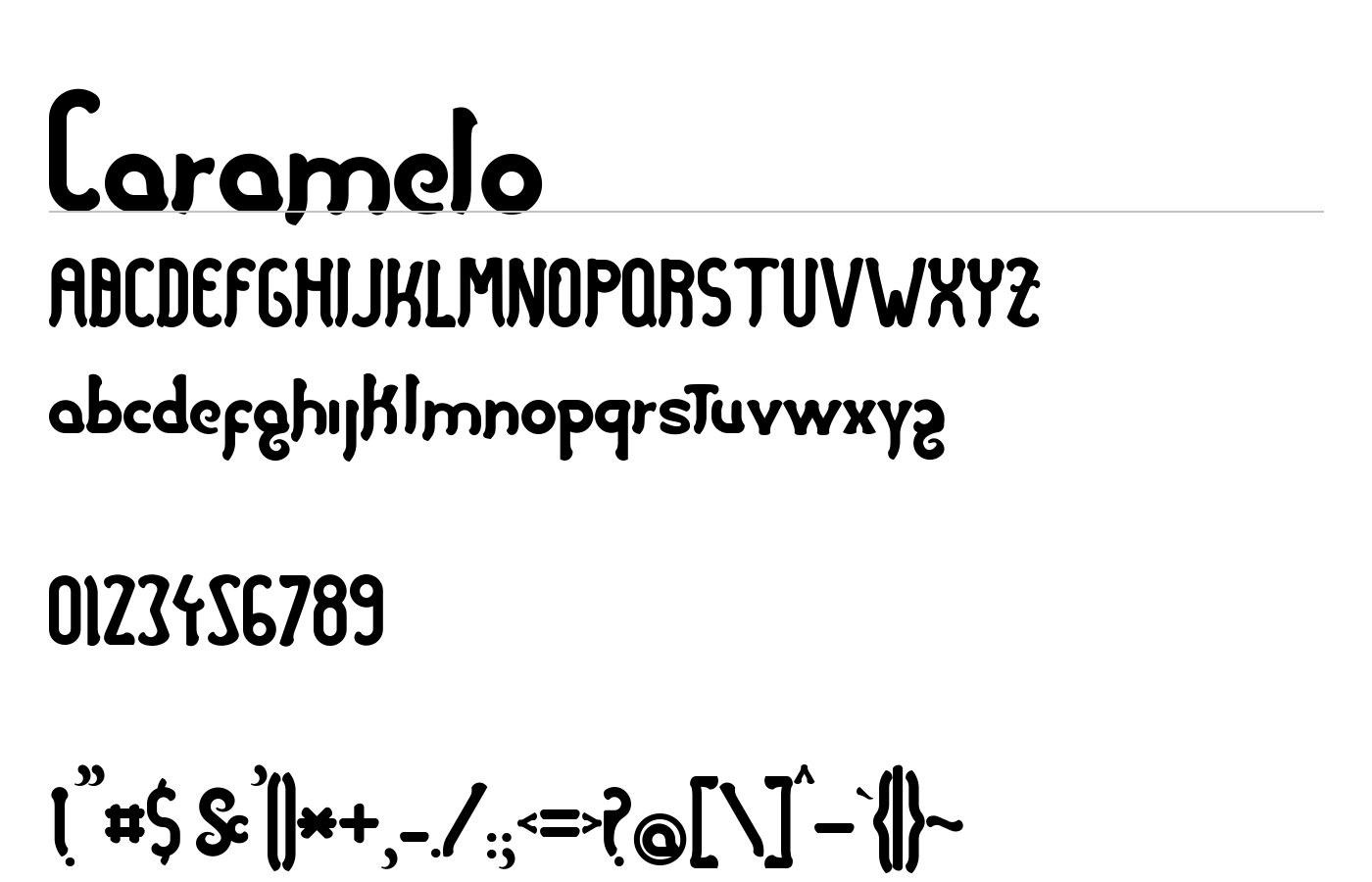 Caramelo Font preview
