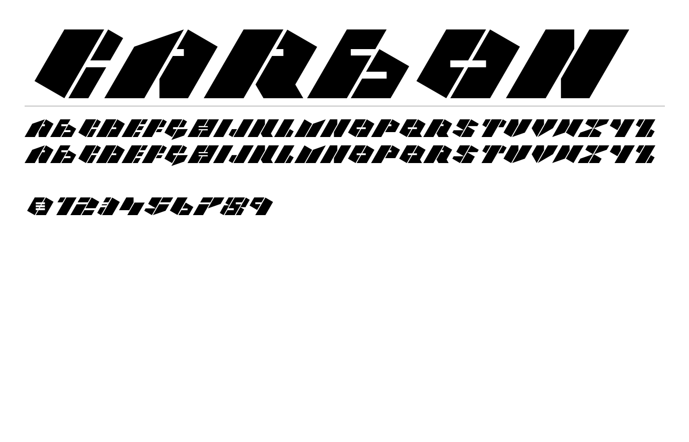 CARBON Font preview