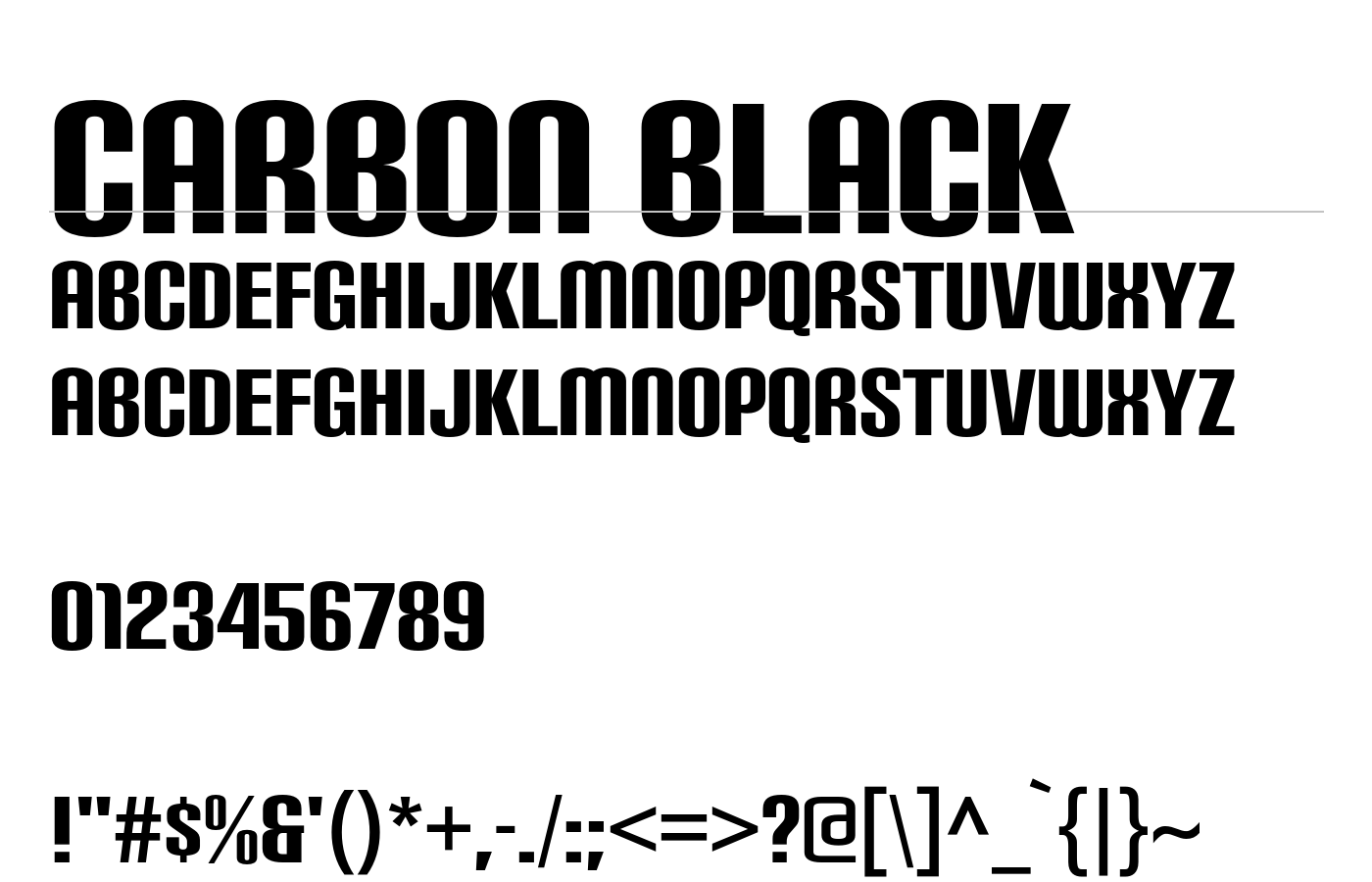 Carbon Font preview