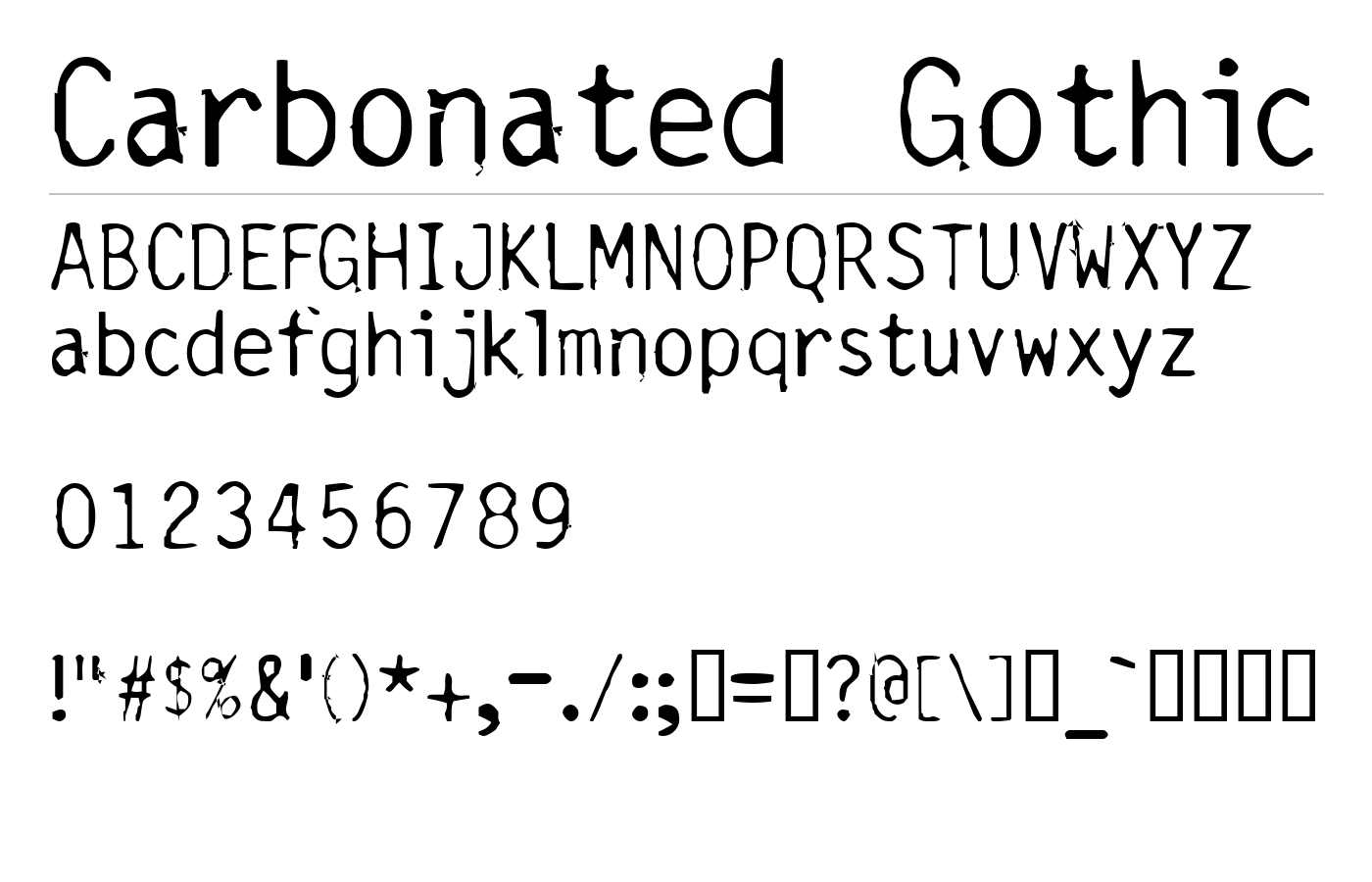 Carbonated Gothic Font preview