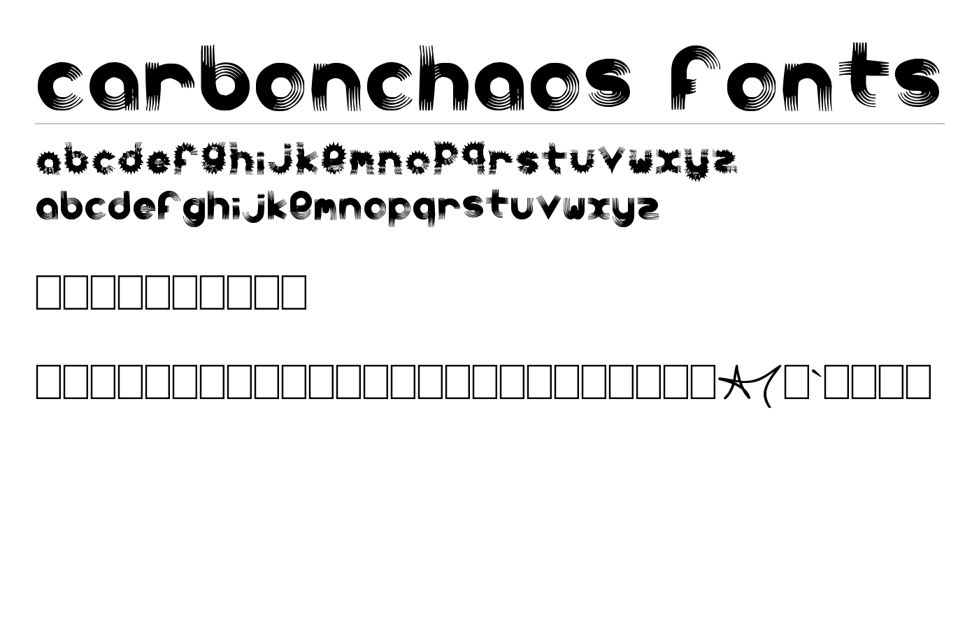 carbonchaos fonts Font preview