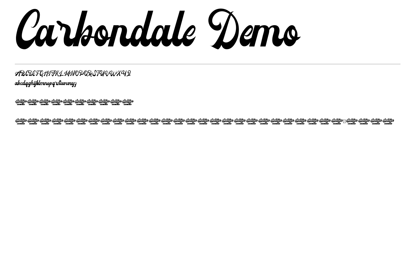 Carbondale Demo Font preview