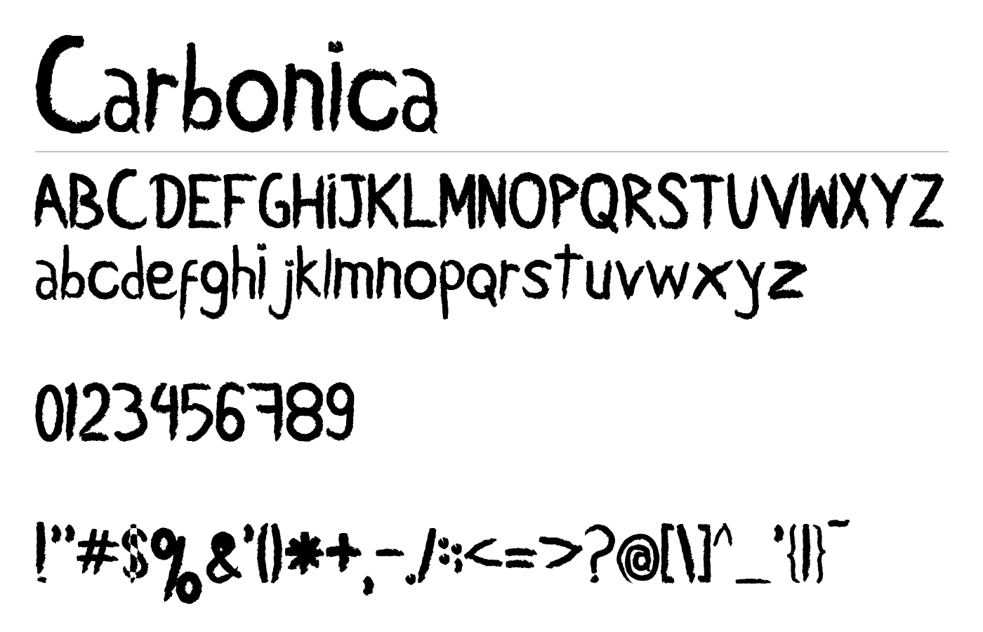 Carbonica Font preview