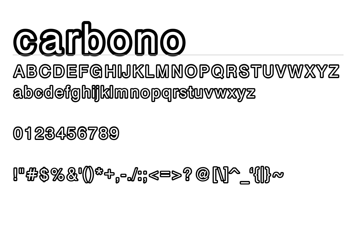 carbono Font preview