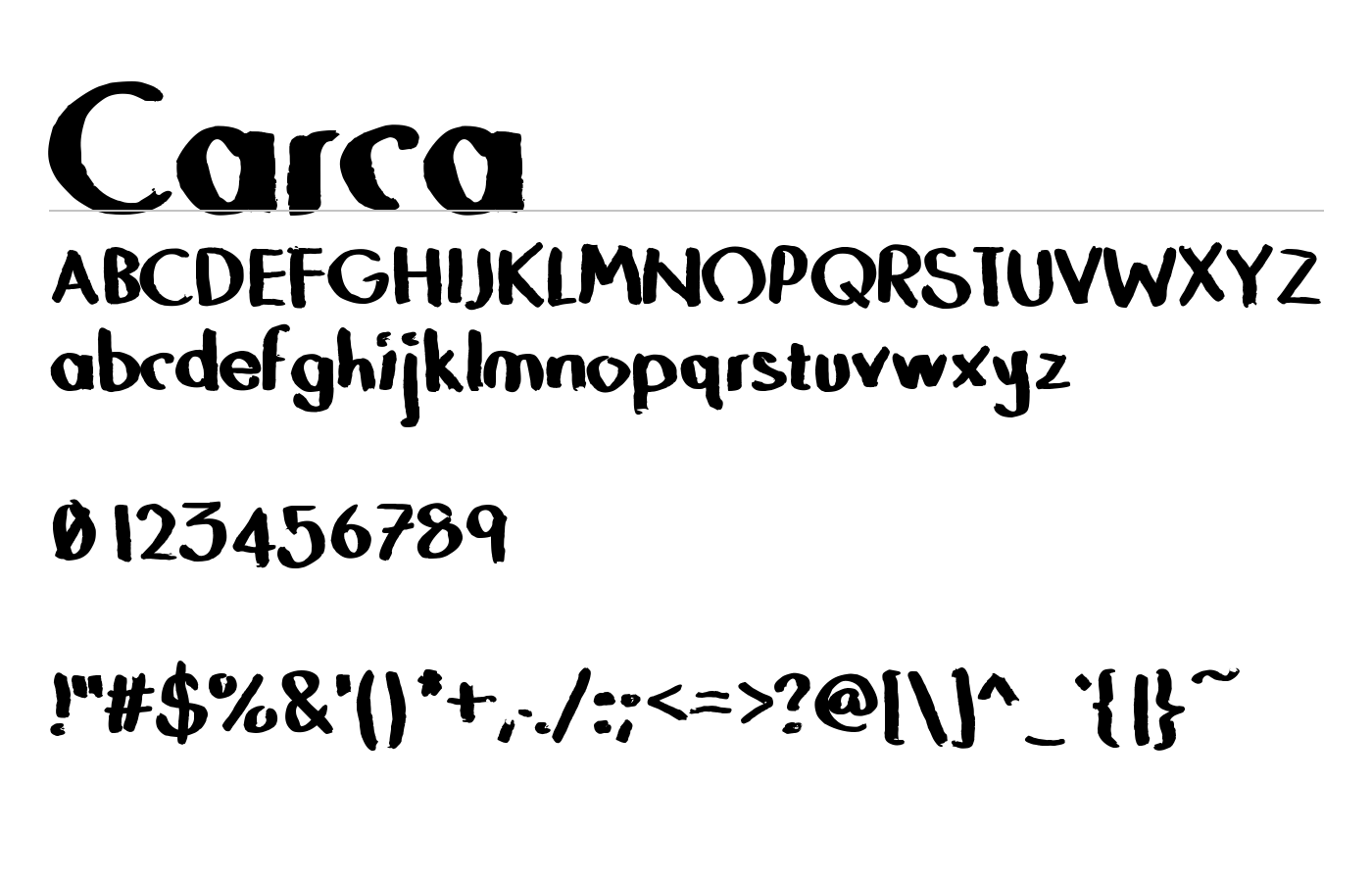 Carca Font preview