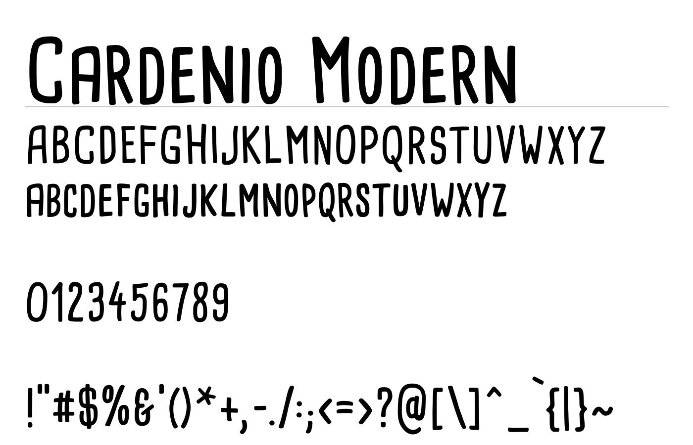 Cardenio Modern Font preview