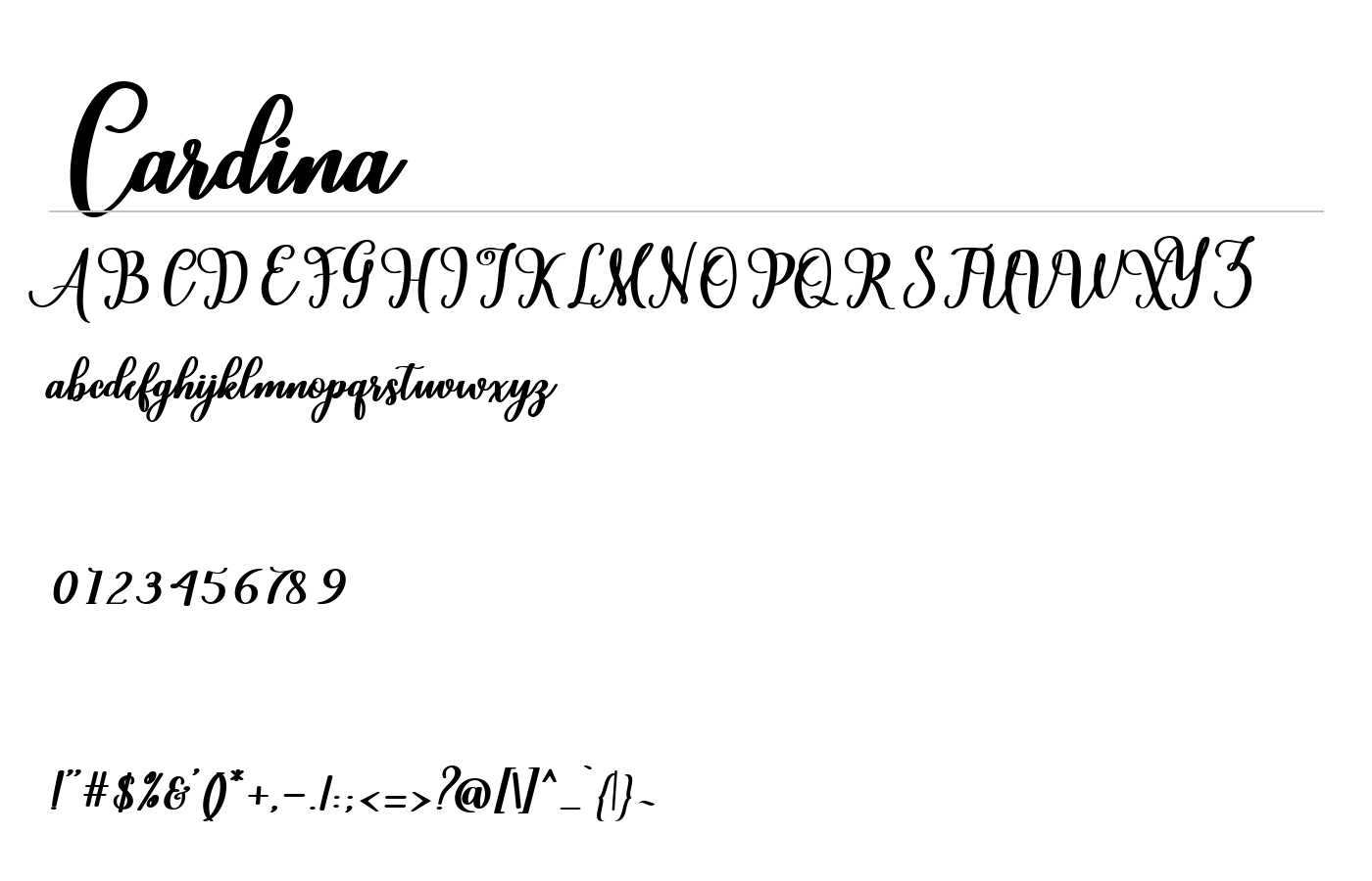 Cardina Font preview
