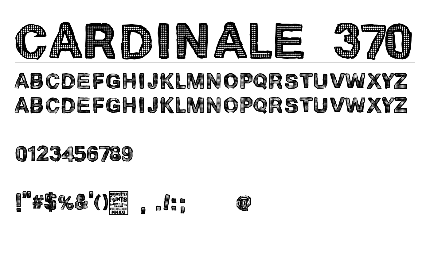 Cardinale 370 Font preview
