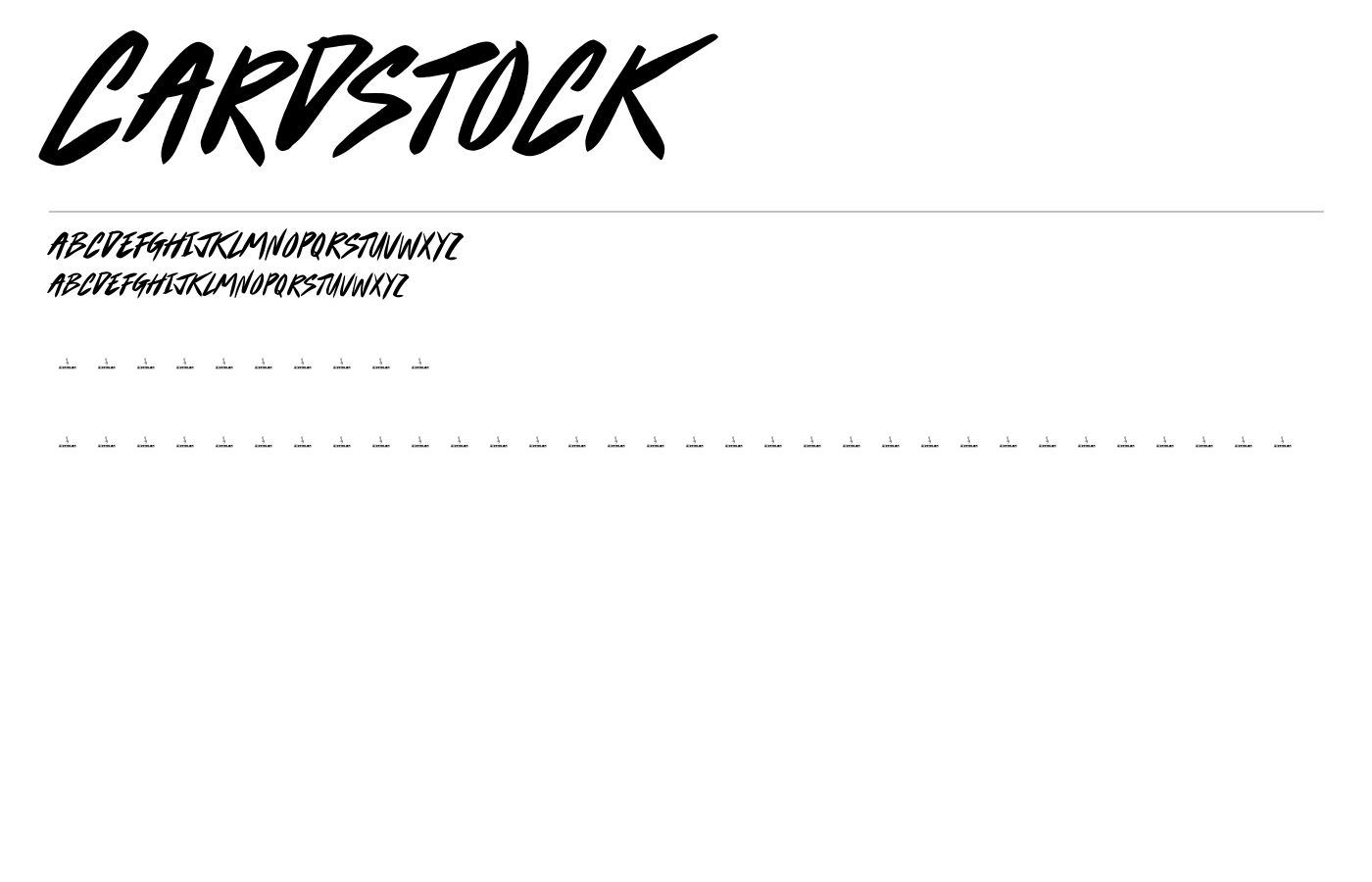 Cardstock Font preview