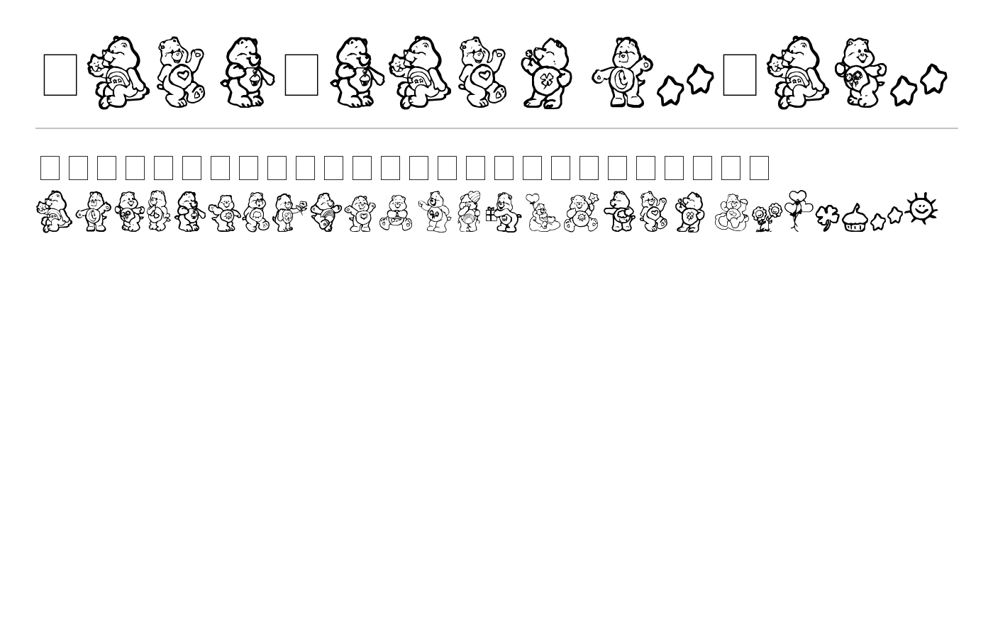 CareBearsbyIacy Font preview