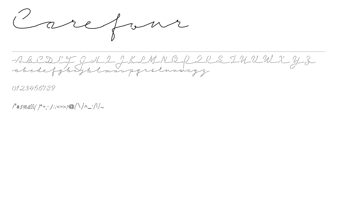 Carefour Font preview