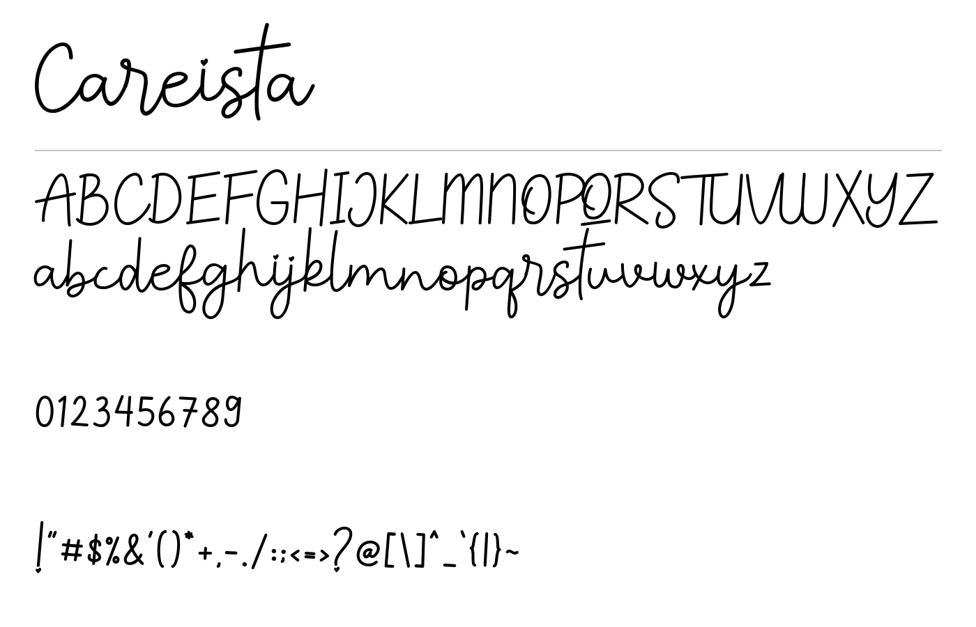 Careista Font preview