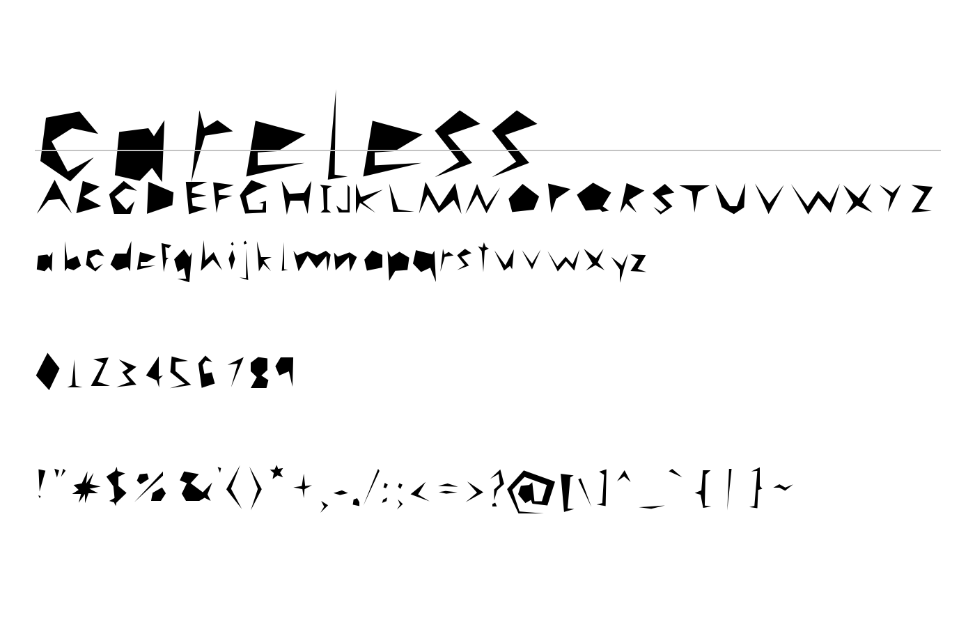careless Font preview