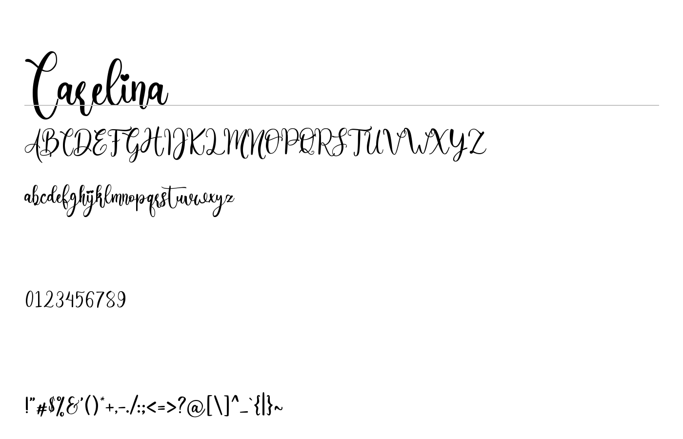 Carelina Font preview