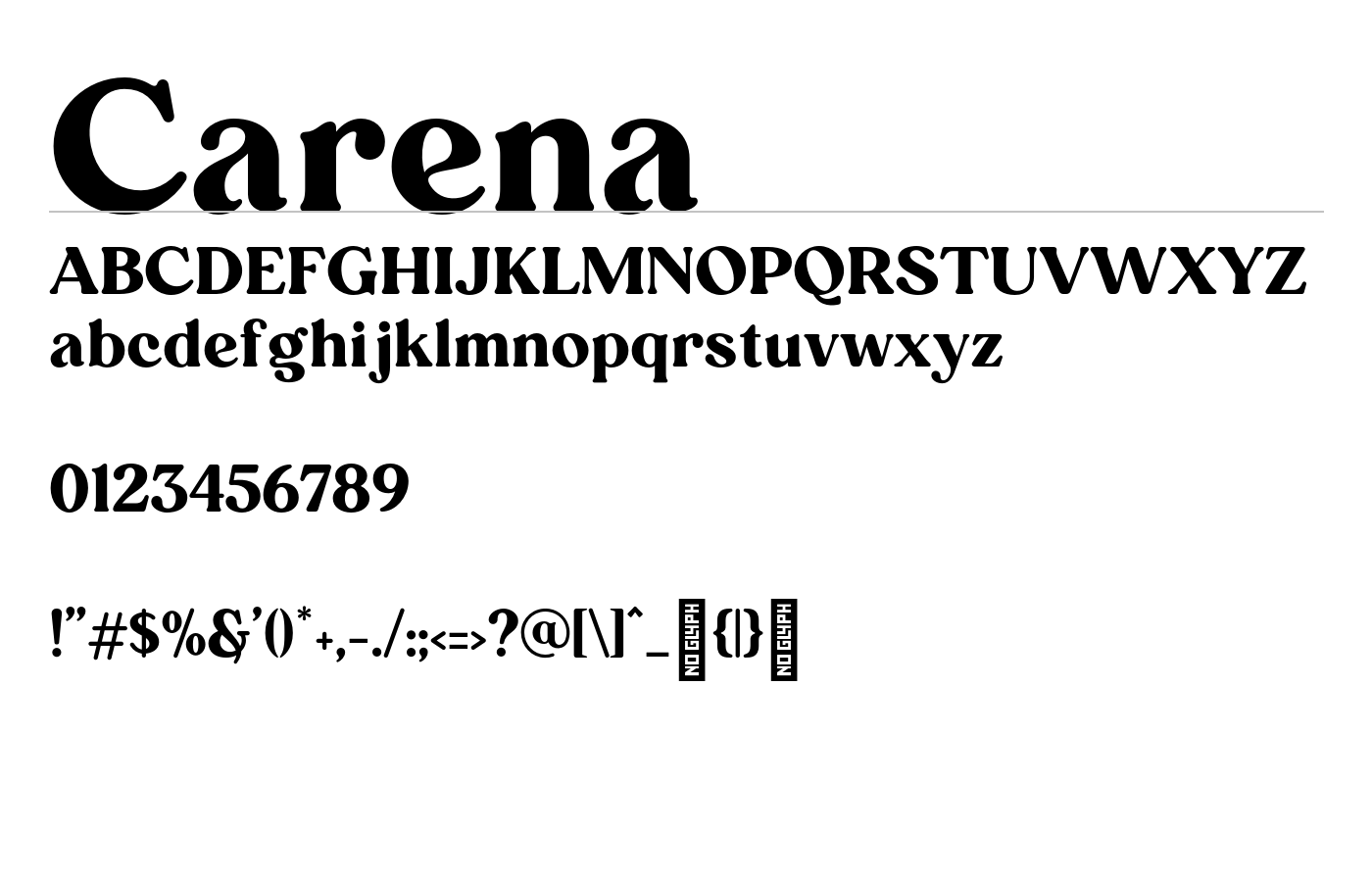 Carena Font preview