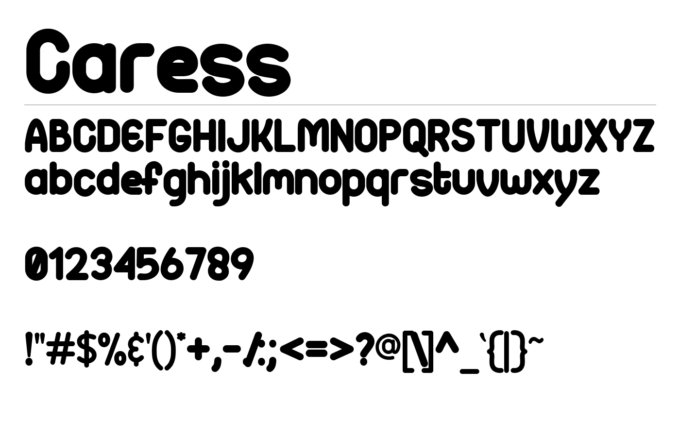 Caress Font preview