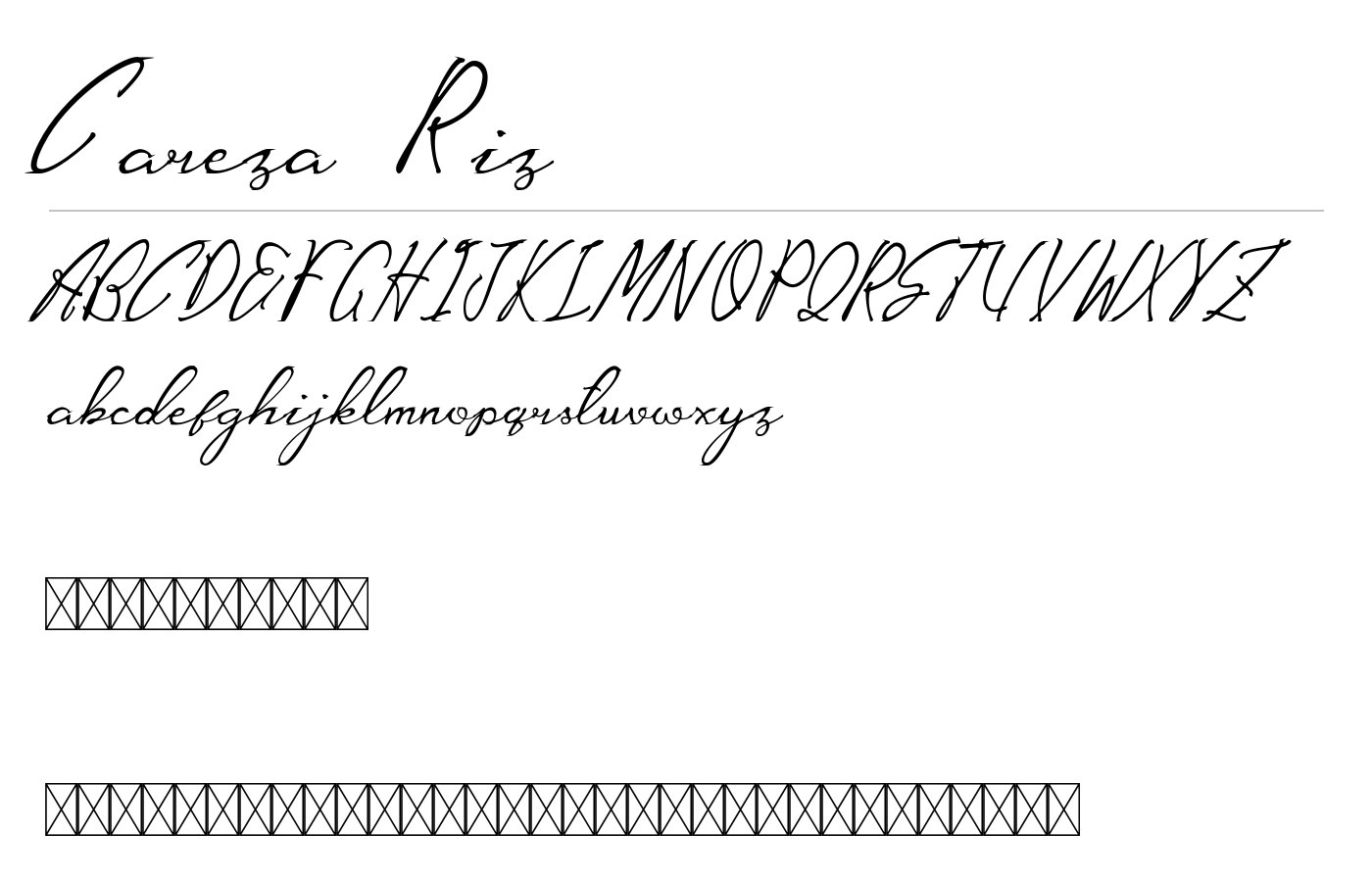 Careza Riz Font preview