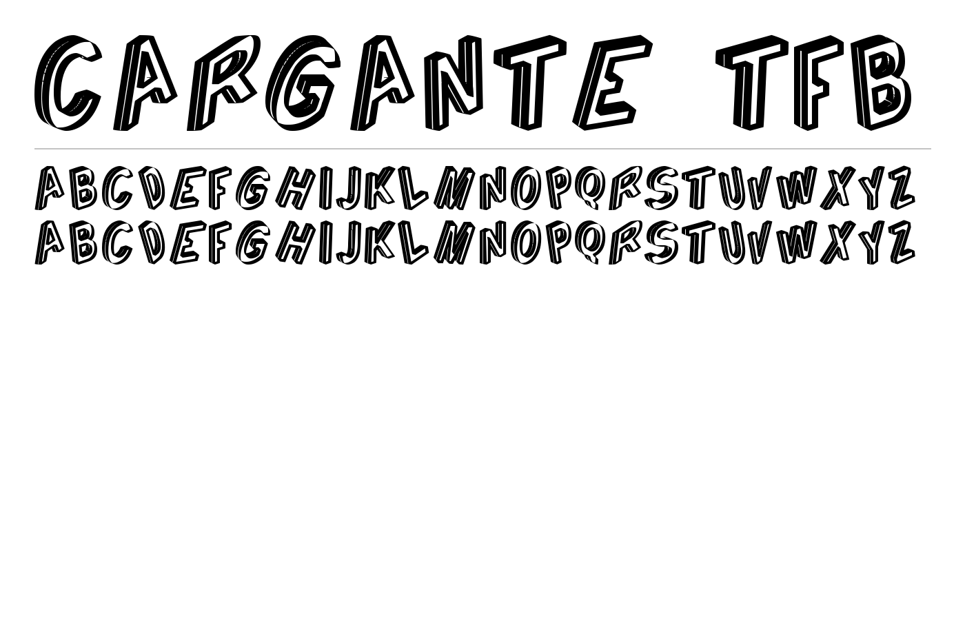 Cargante tfb Font preview