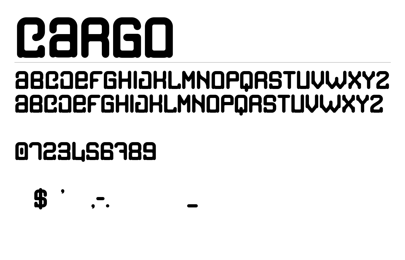 Cargo Font preview