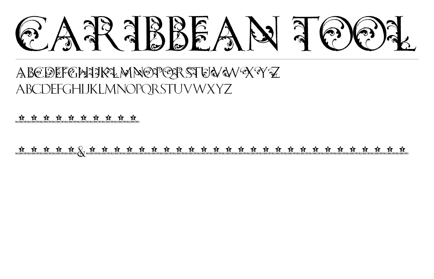 CARIBBEAN TOOL Font preview