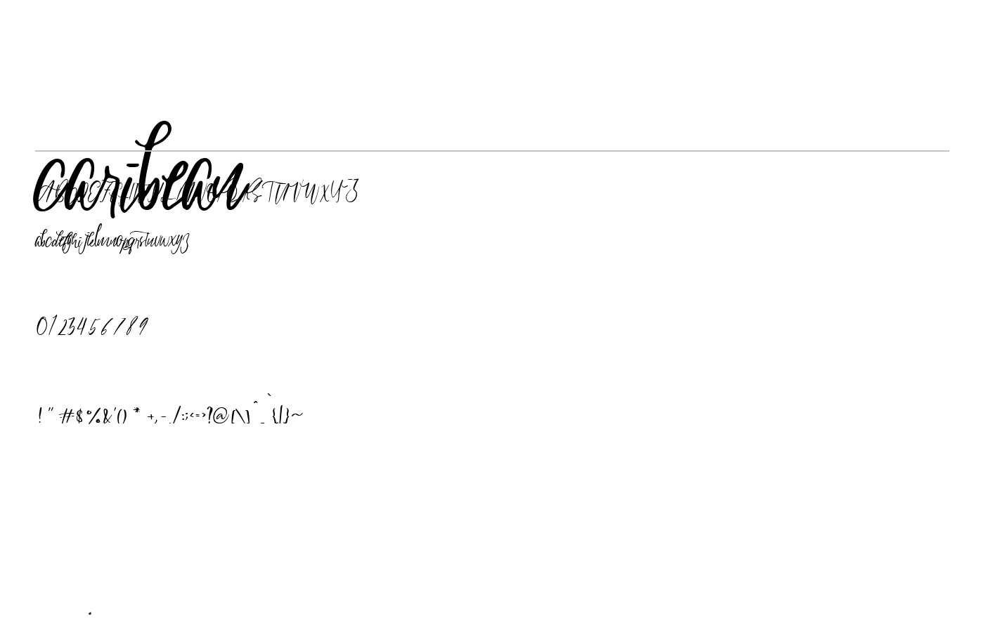 caribean Font preview