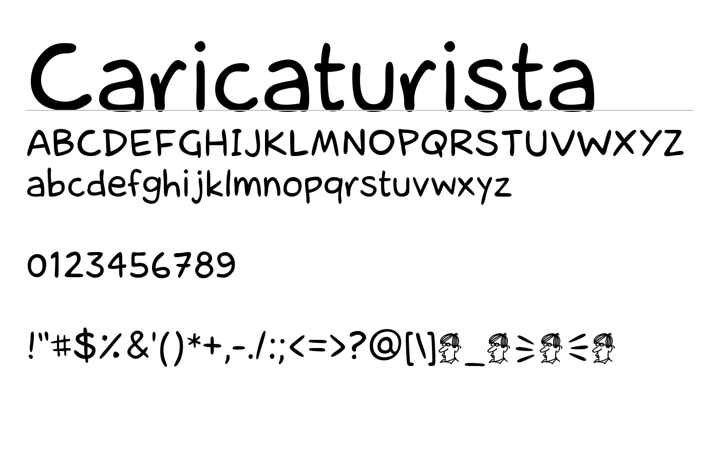 Caricaturista Font preview