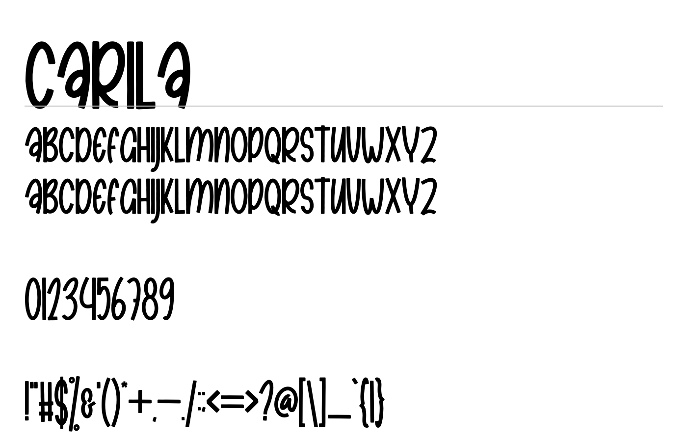 Carila Font preview