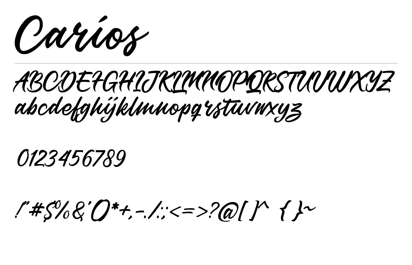 Carios Font preview