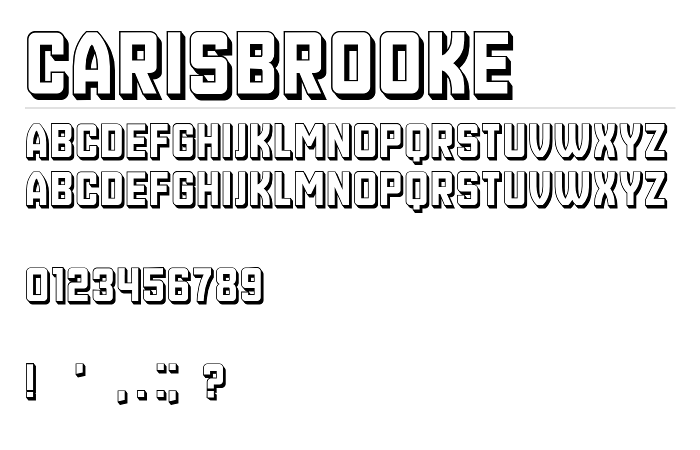 Carisbrooke Font preview