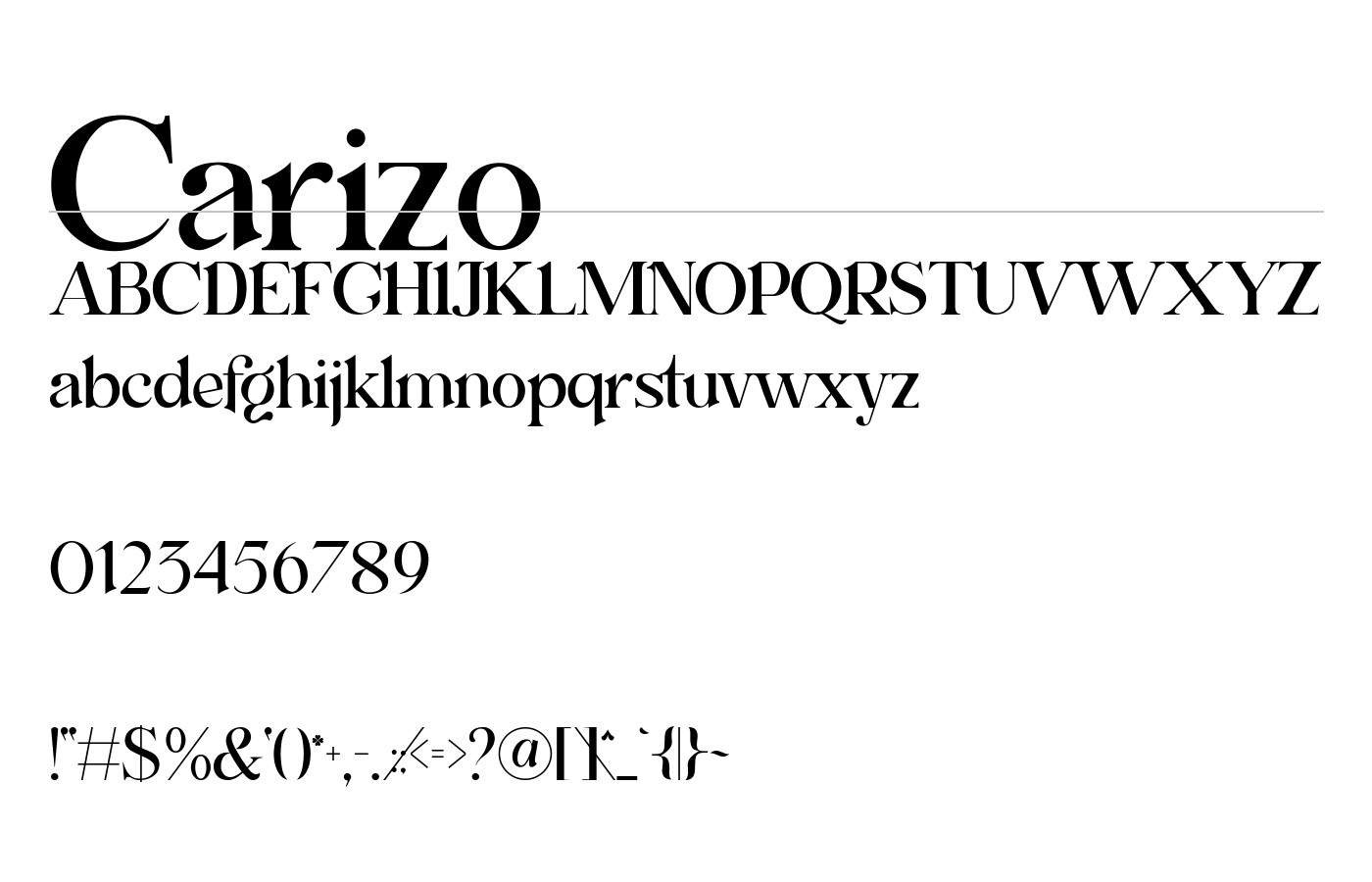 Carizo Font preview