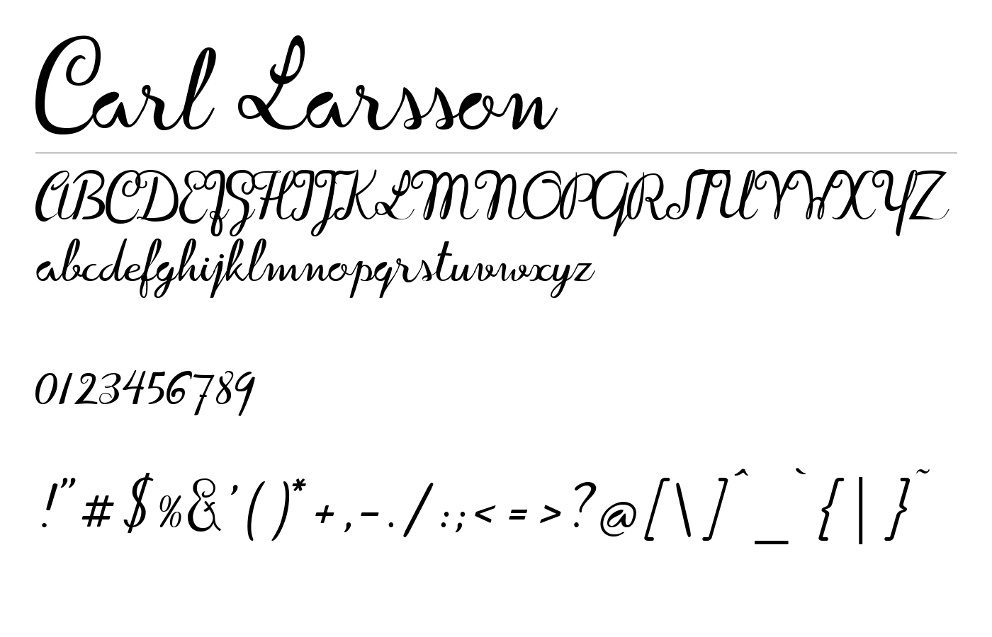 Carl Larsson Font preview