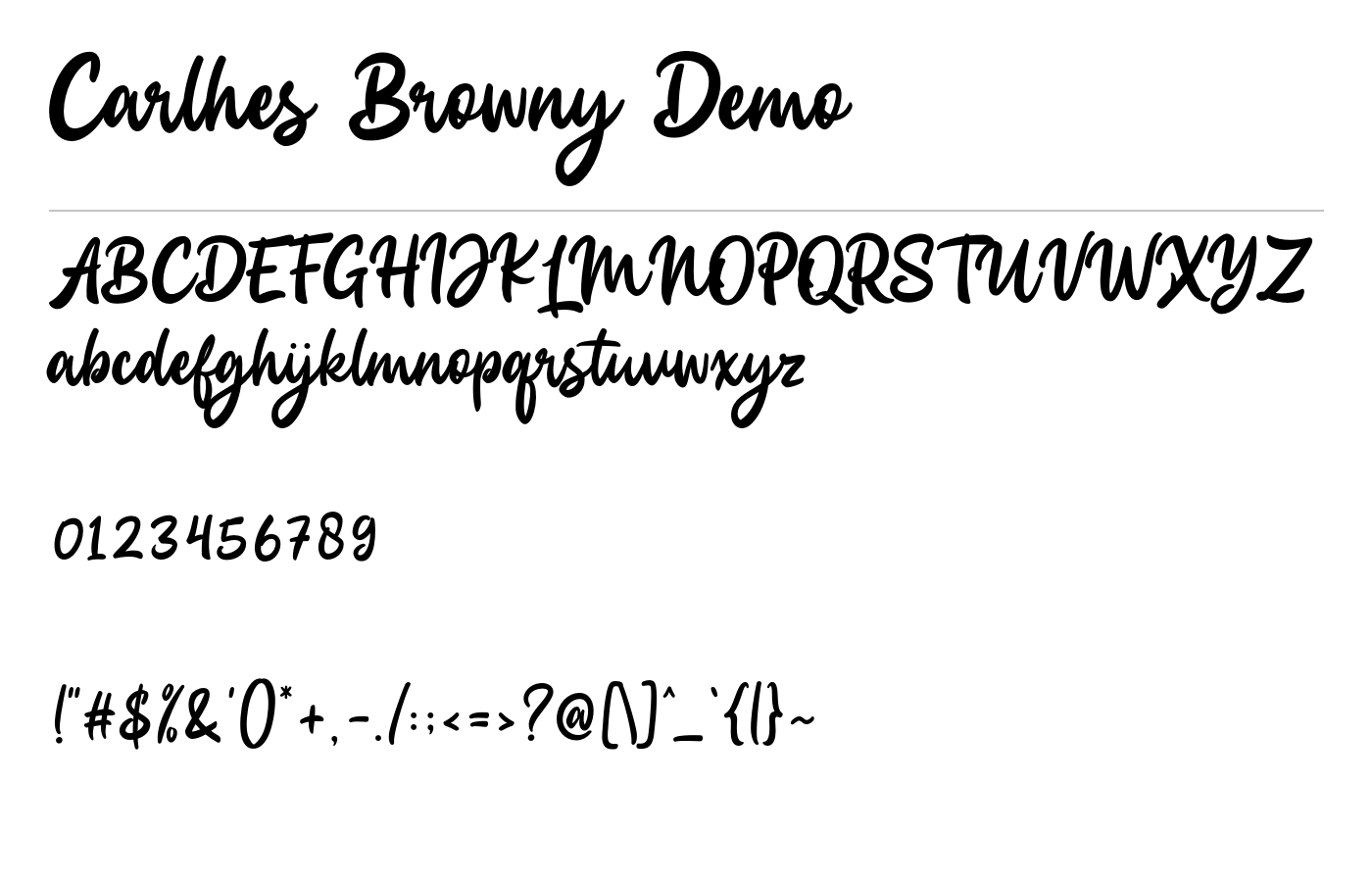 Carlhes Browny Demo Font preview
