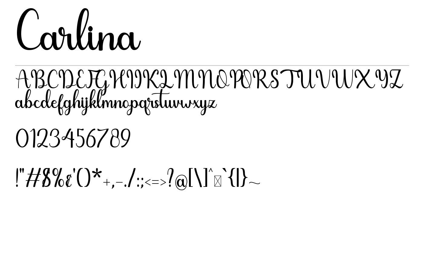 Carlina Font preview