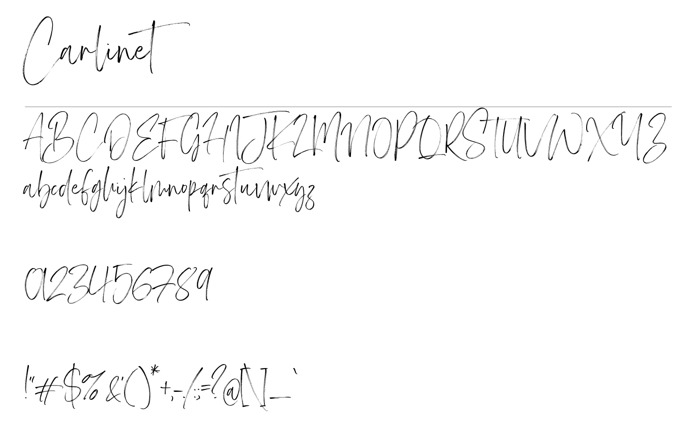 Carlinet Handwritten Font preview