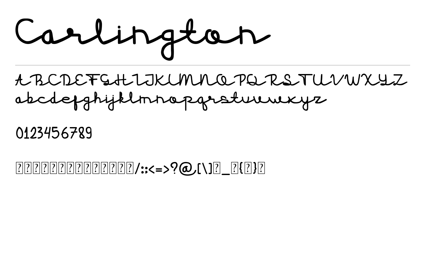 Carlington Font preview